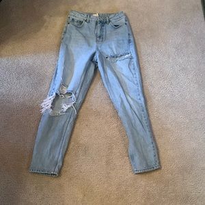 Topshop Light Blue Distressed Jeans